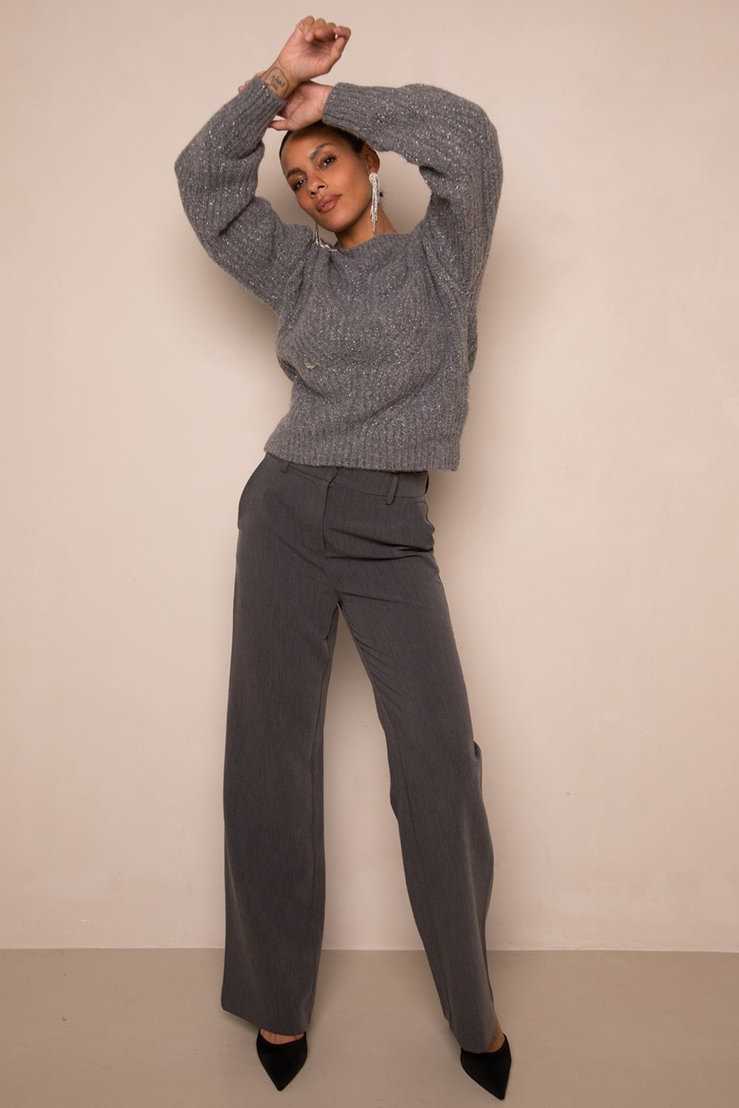 KATHLEEN PULLOVER GREY MELANGE 3