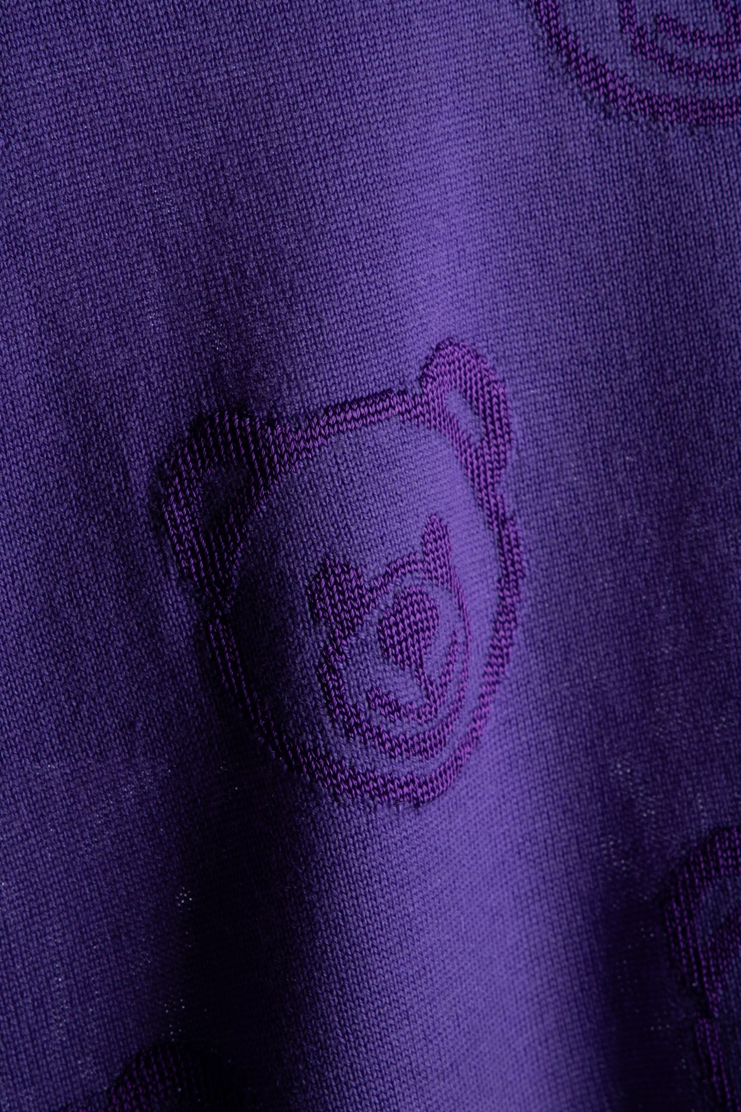ALLOVER TEDDY BEAR WOOL PULLOVER BLUE 4