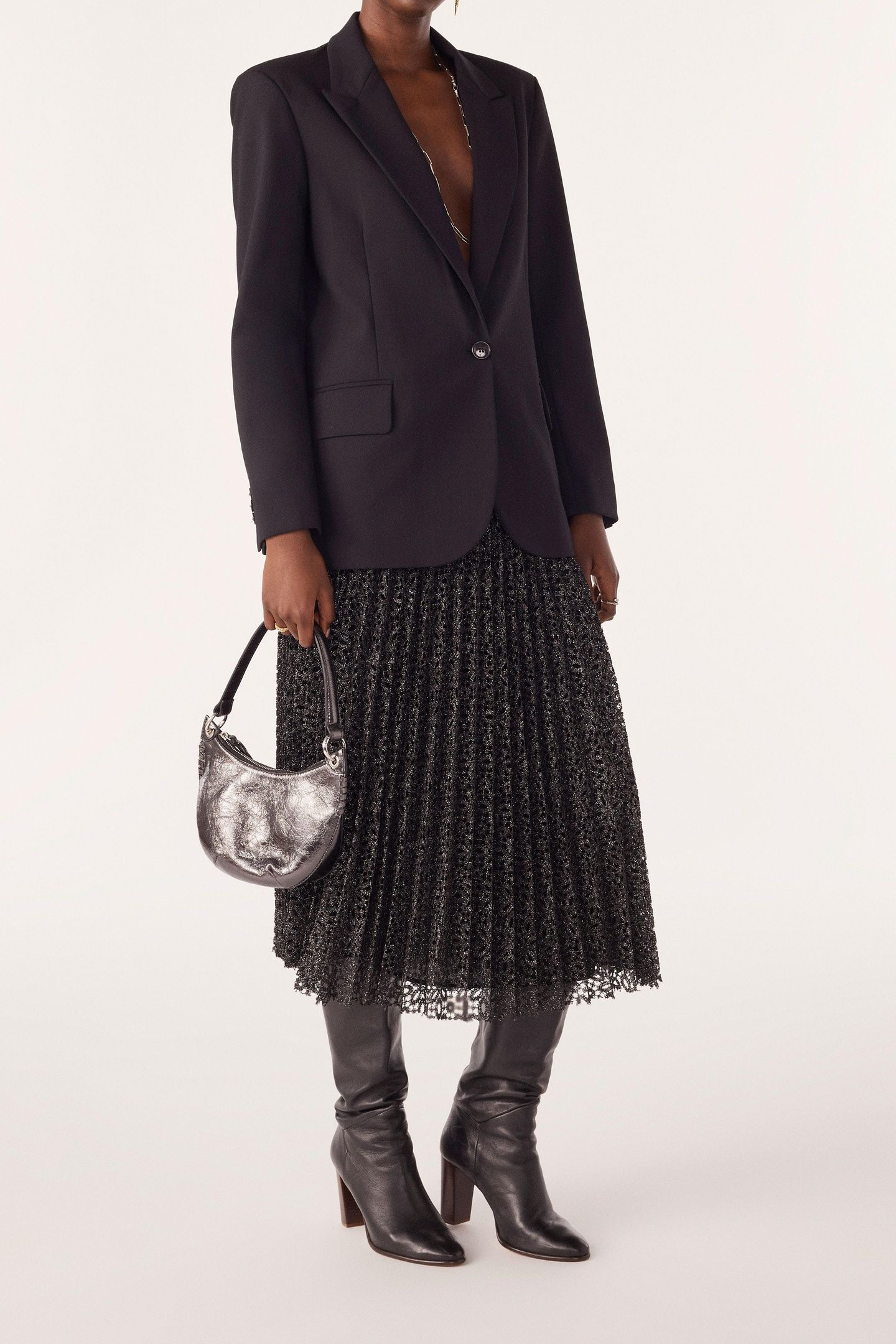 MID-LENGTH SKIRT BLACK 1