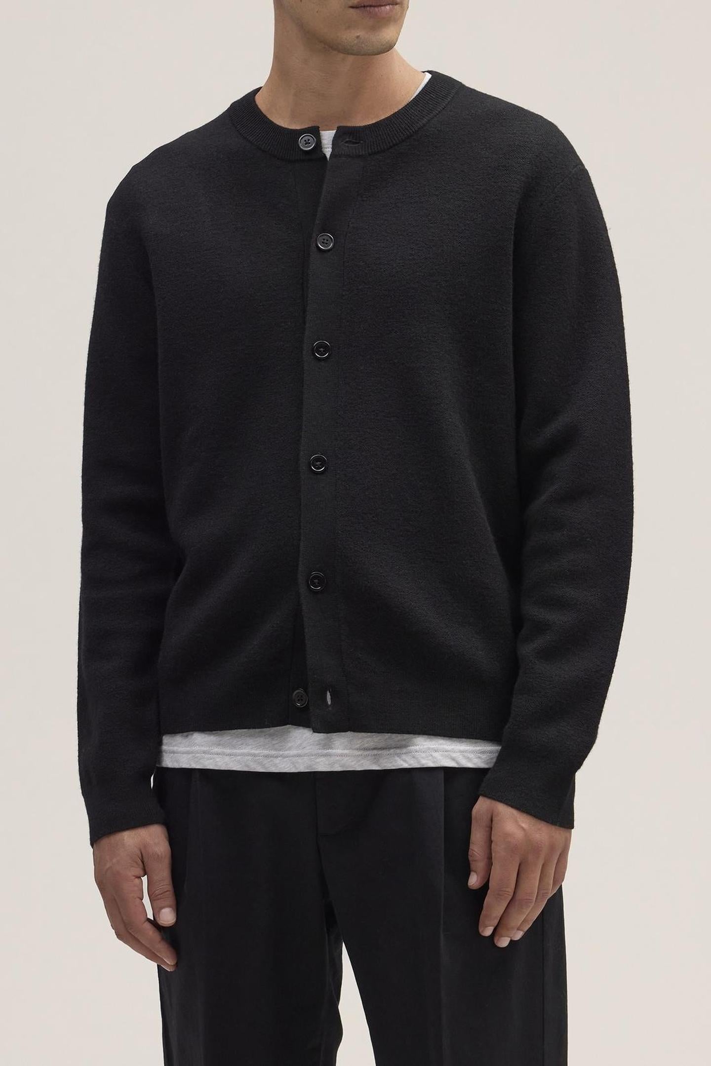 JASPER CREW CARDIGAN 60017 BLACK 1