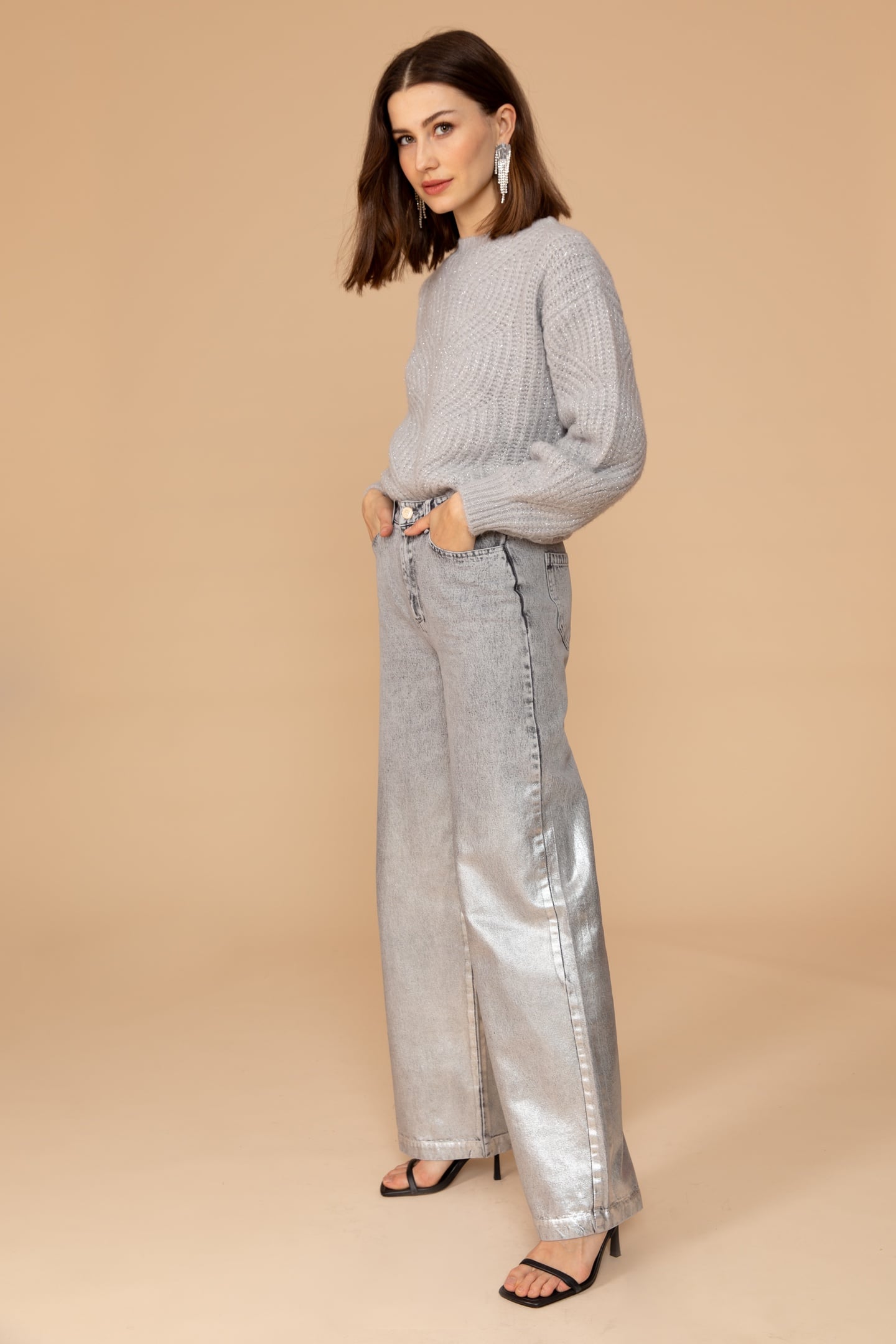 MELODY FOIL JEANS GREY 3