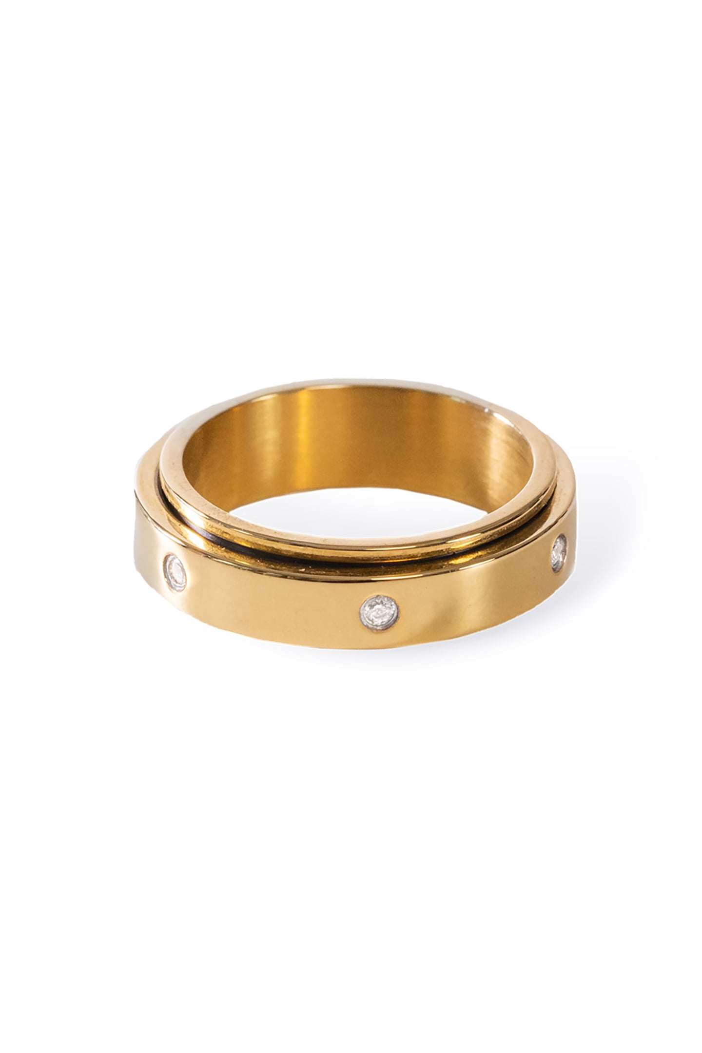 GLITTER FIDGET ANXIETY RING GOLD 1