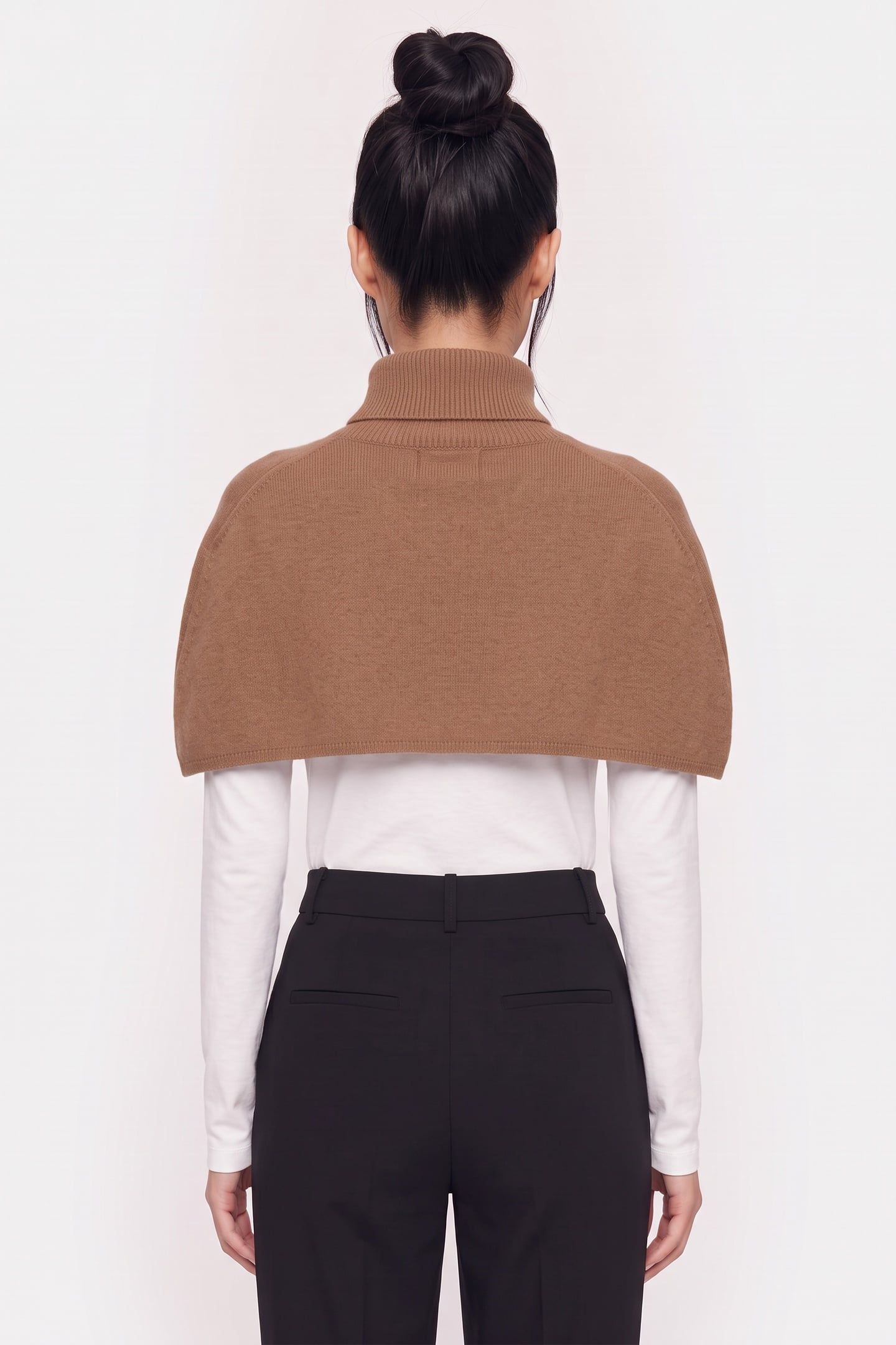 CASSIA CASHMERE PONCHO BEIGE 2