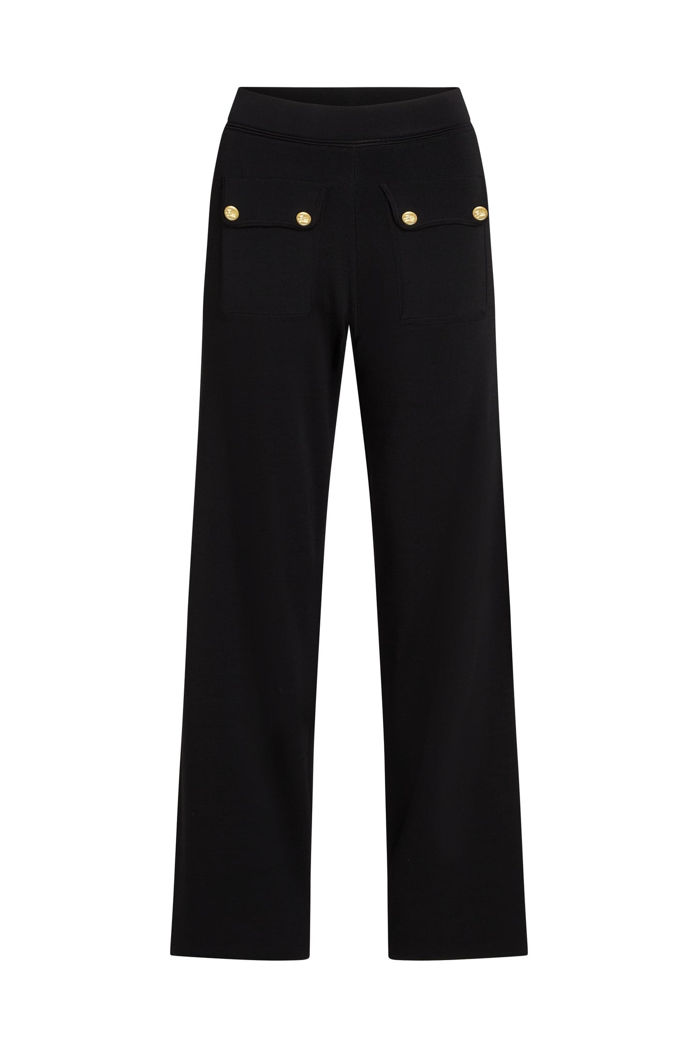 BUTTON KNIT PANTS BLACK 4