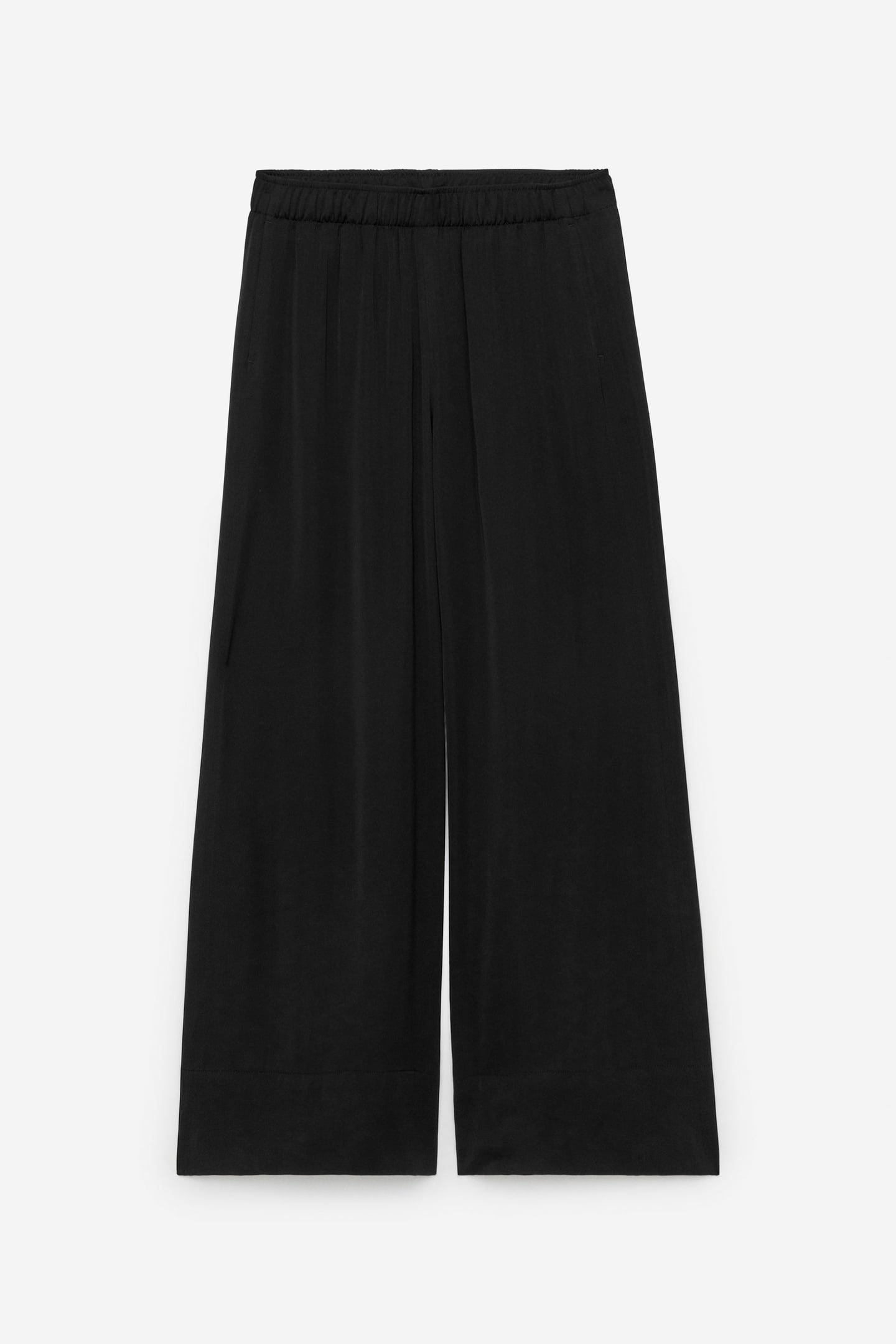 EMILY ELASTIC SATIN TROUSERS BLACK 3