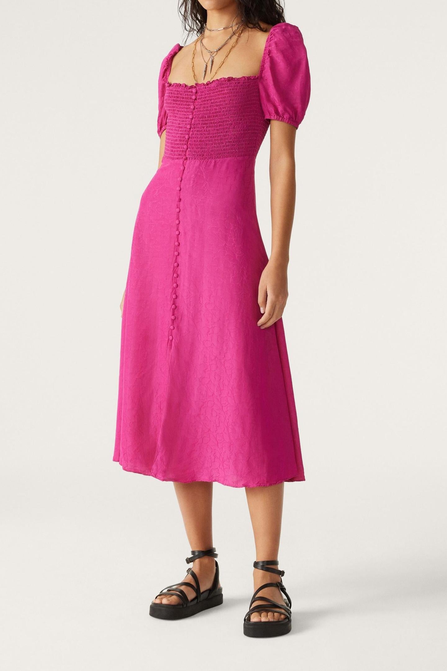 MID-LENGTH DRESS FUSHIA 1
