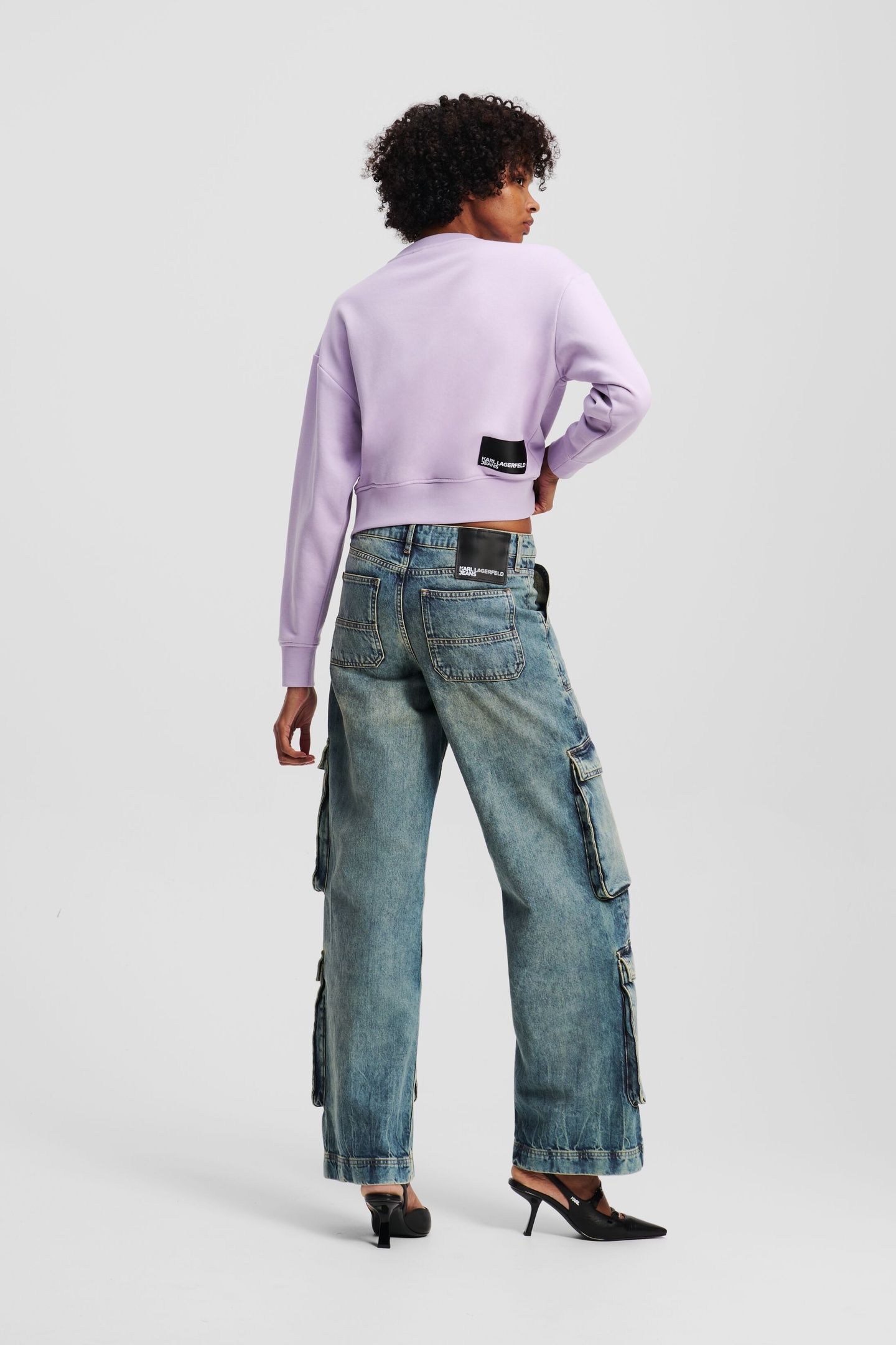KLJ MR RELAXED CARGO DENIM TINTED VISUAL WASHED BLUE 3