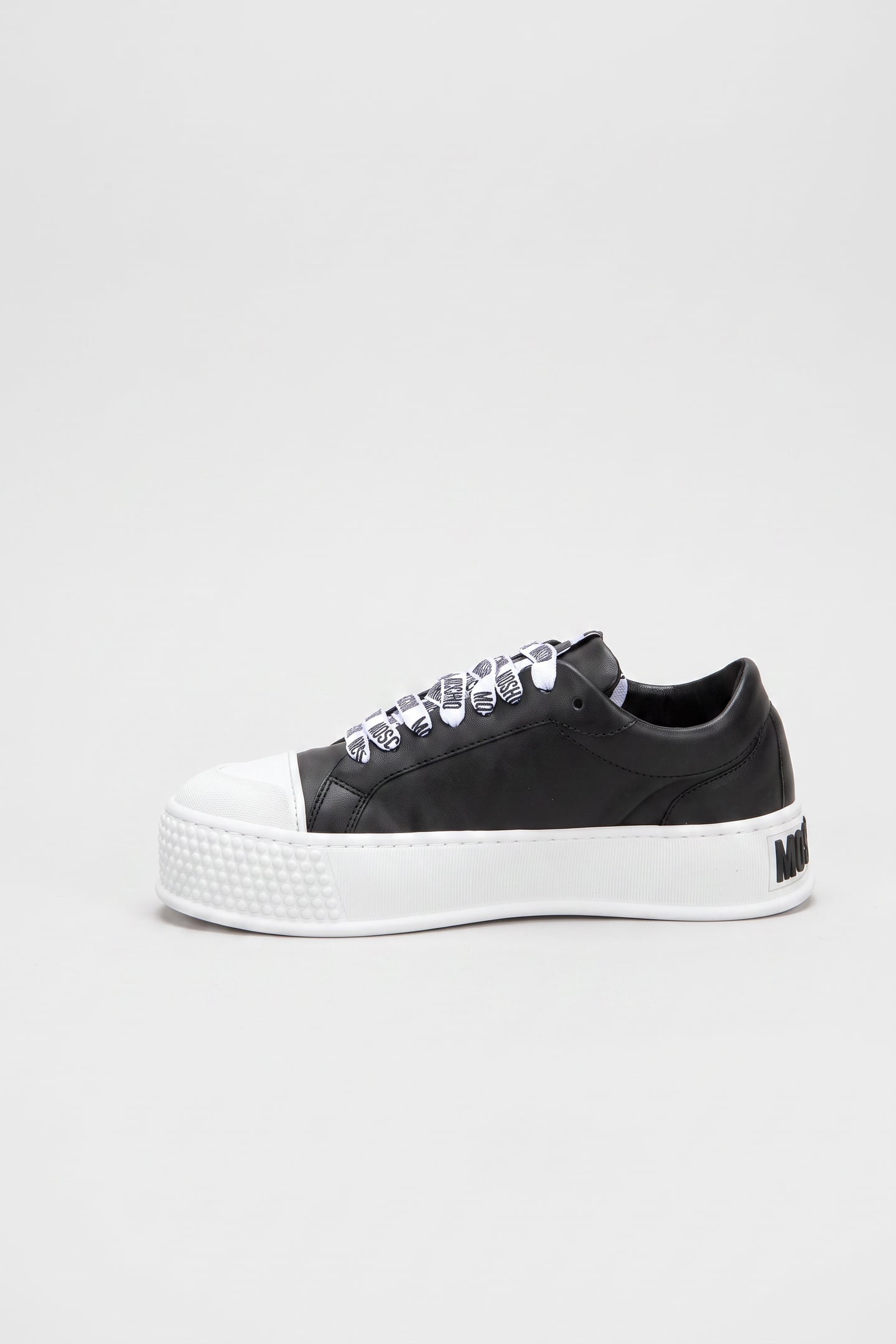 FAUX-LEATHER SNEAKERS BLACK 4