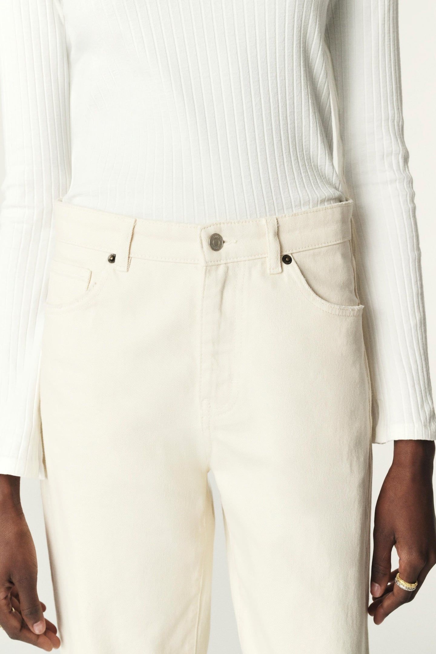 STRAIGHT TROUSERS ECRU 6