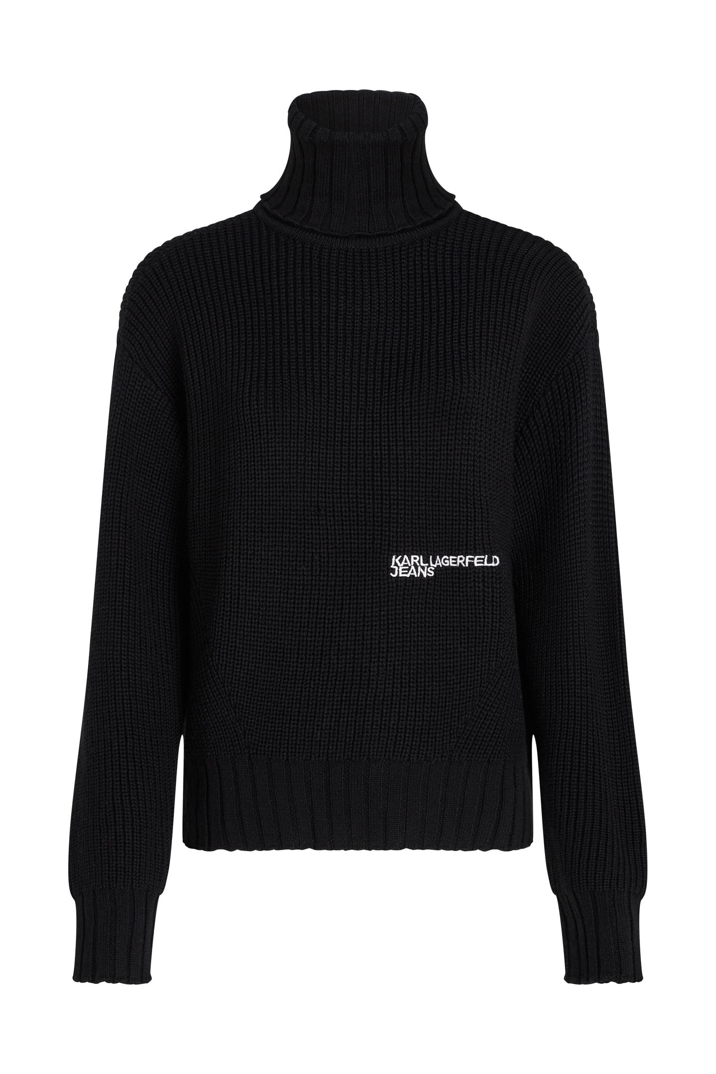 KLJ ROLL NECK SWEATER BLACK 2