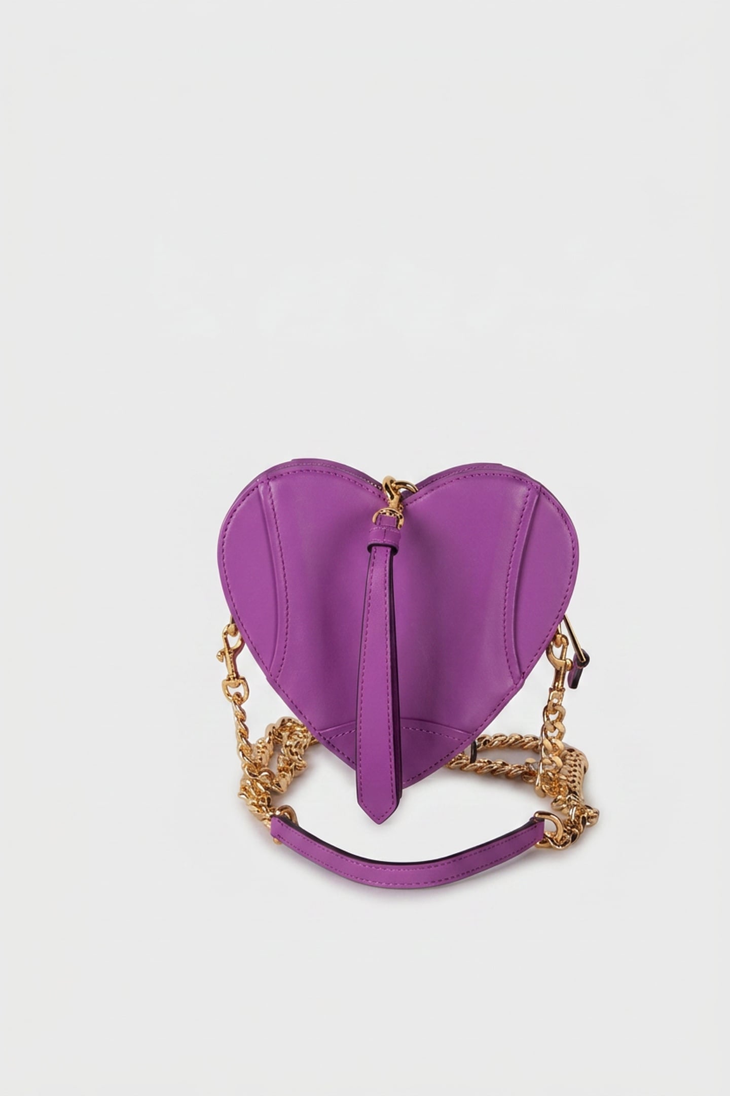 HEART BIKER BAG IN NAPPA LEATHER PURPLE 3