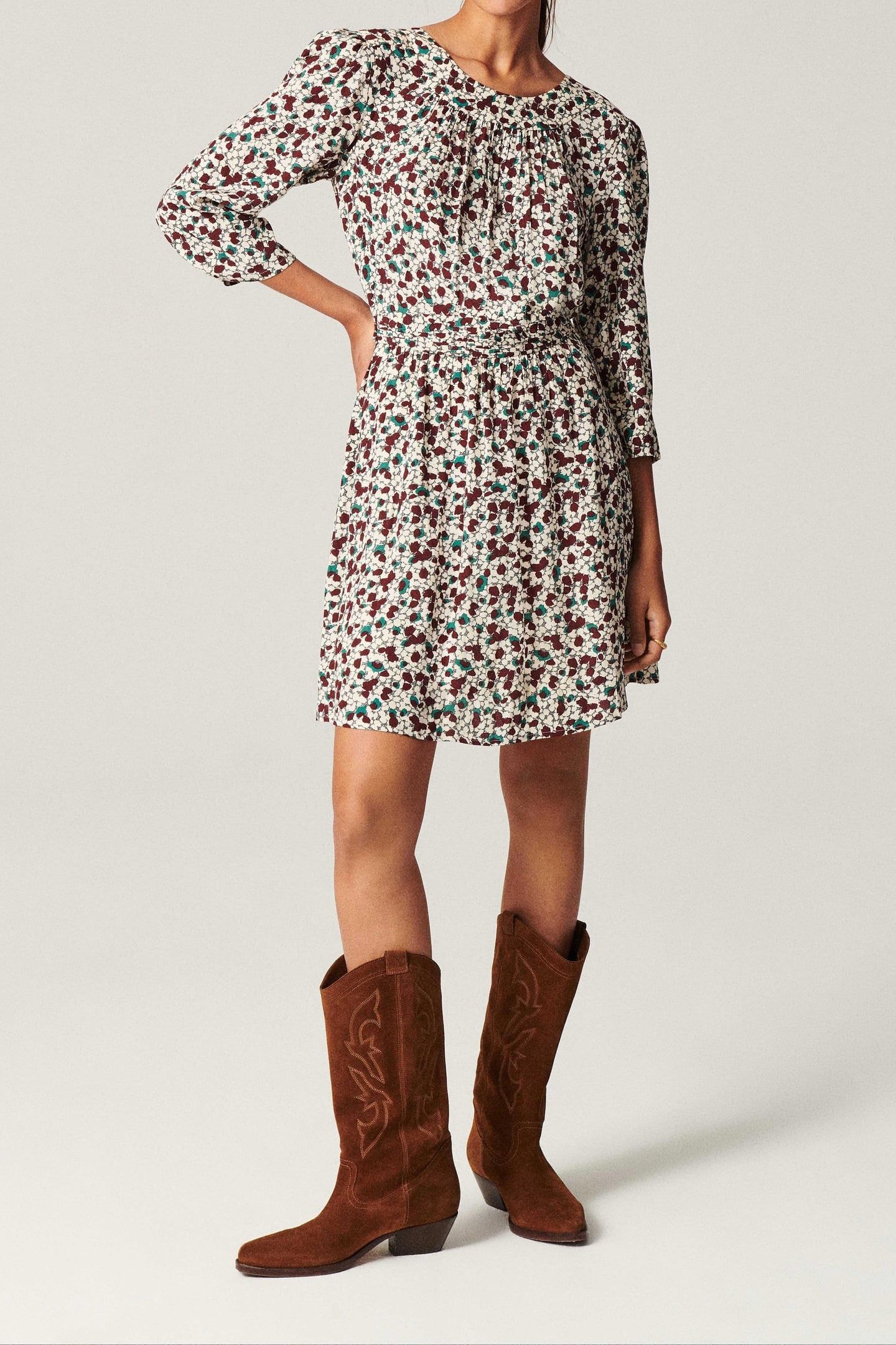 MINI DRESS ECRU 1