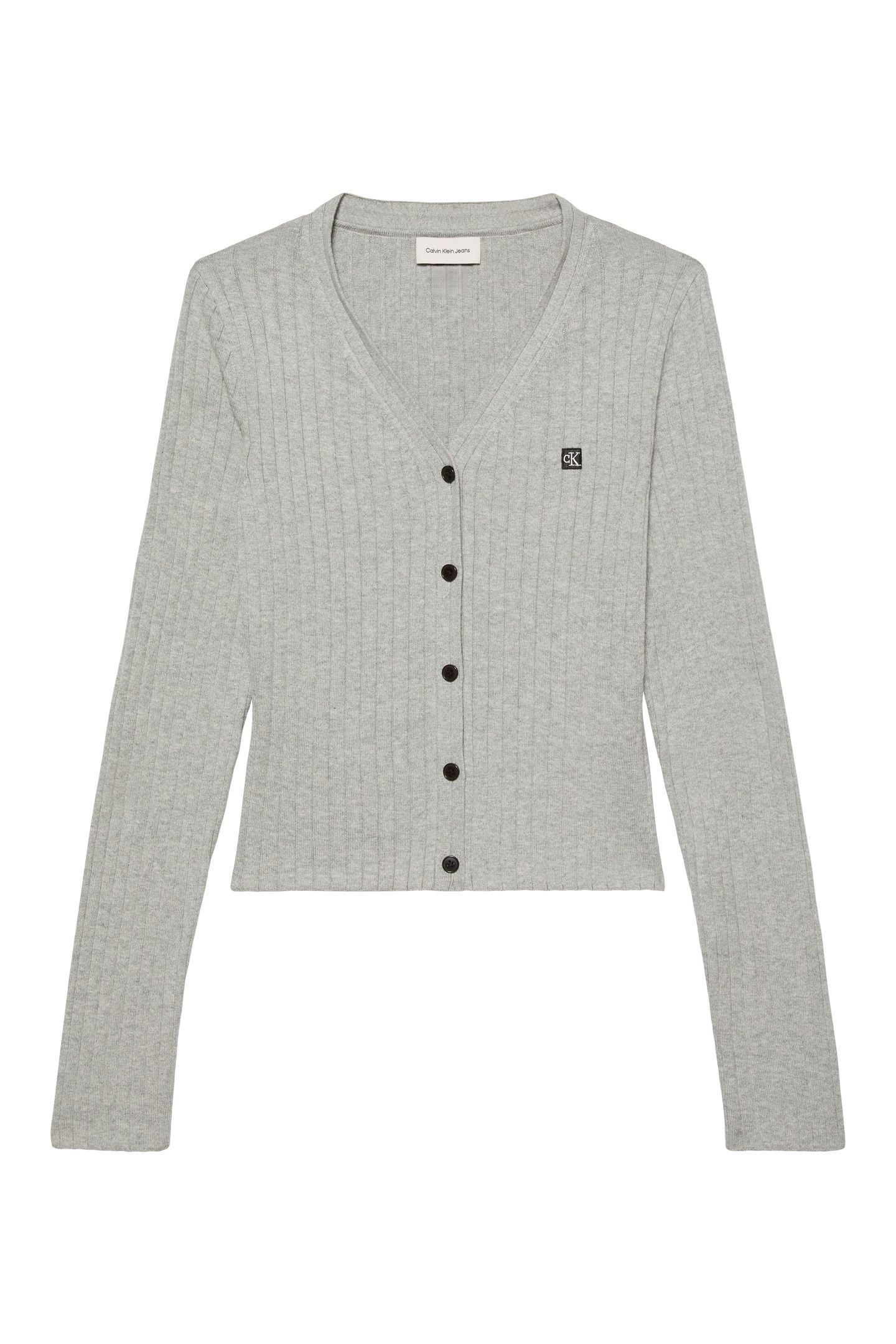 COTTON RIB CARDIGAN B10 GREY HEATHER 4