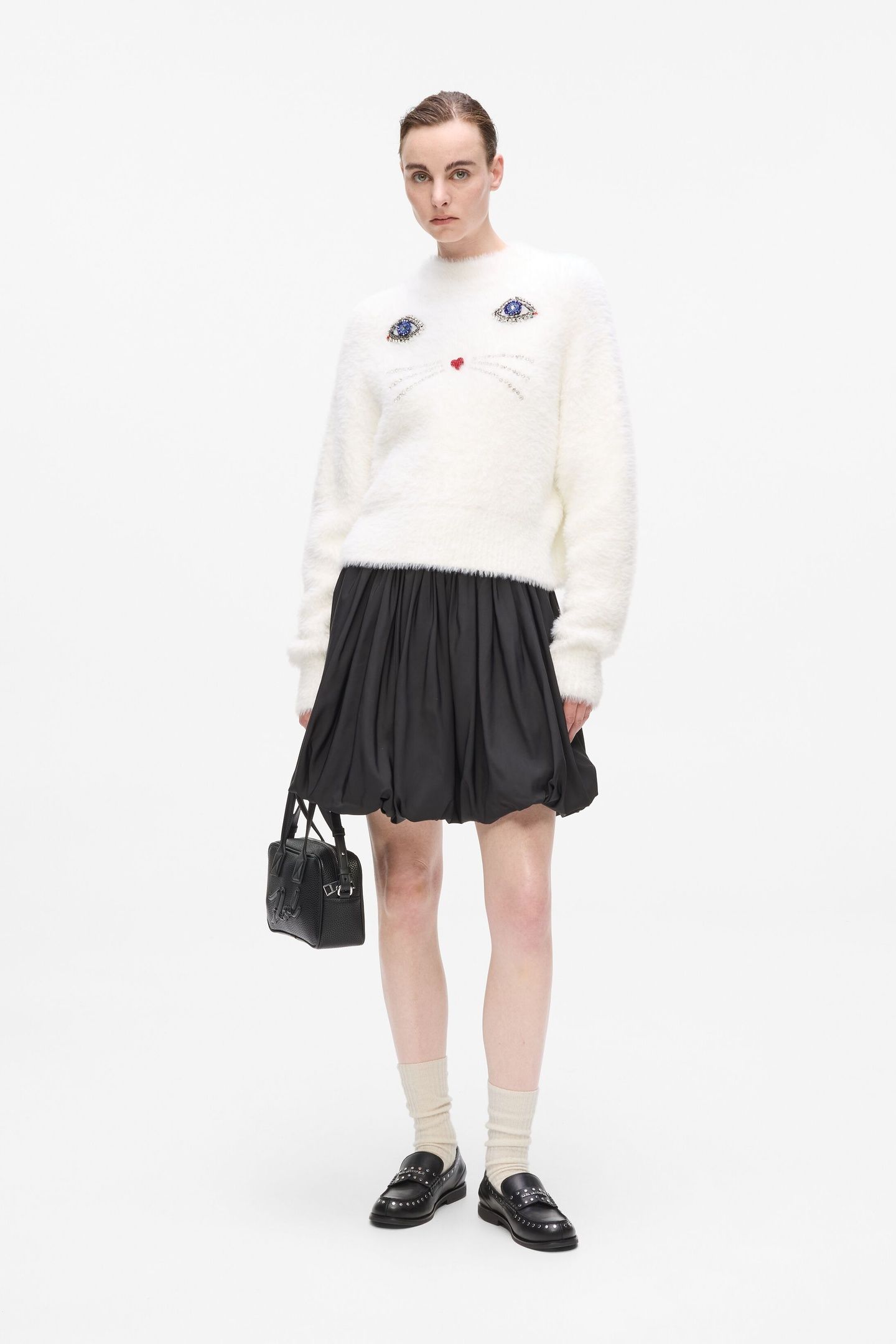 CHOUPETTE FLUFFY KNIT WHITE 1
