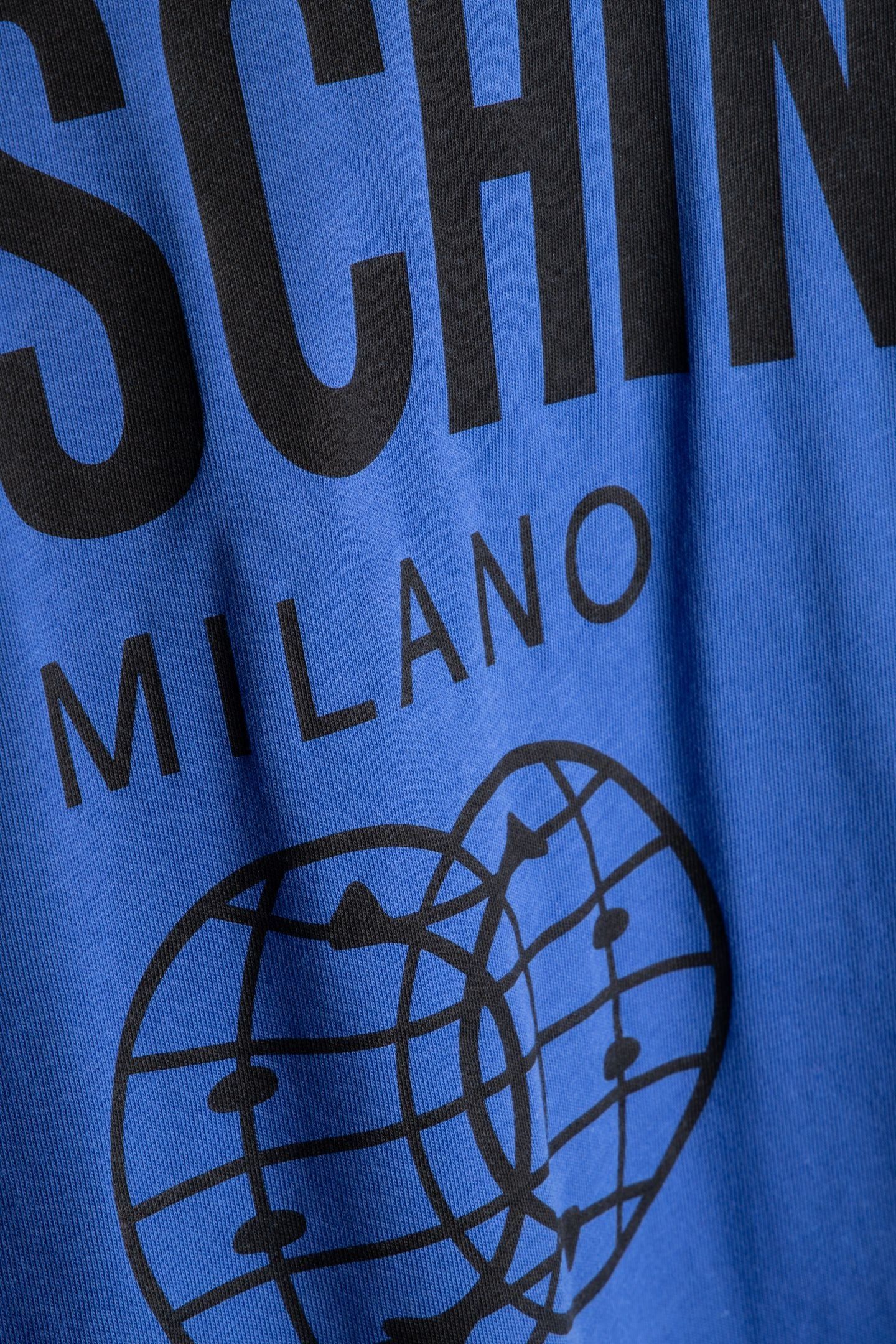 DOUBLE SMILEY®LOGO ORGANIC JERSEY T-SHIRT BLUE 4