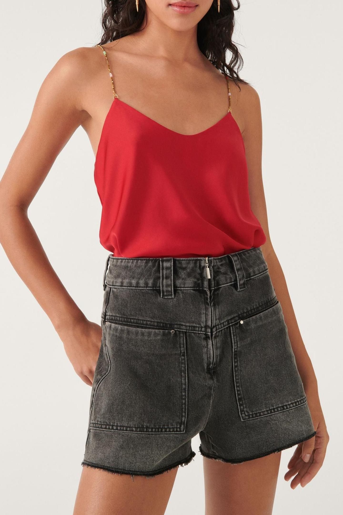 SLEEVELESS TOP ROUGE 1