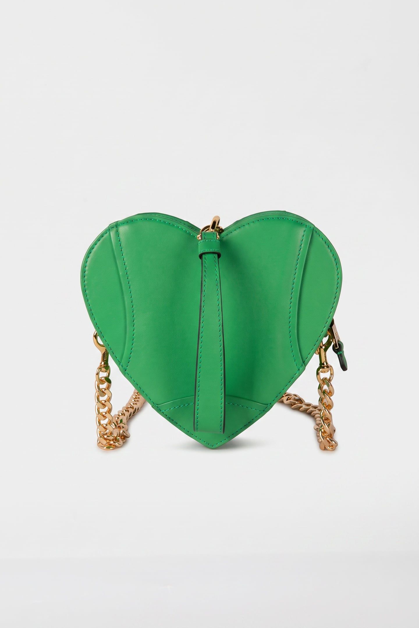 HEART BIKER BAG IN NAPPA LEATHER GREEN 3