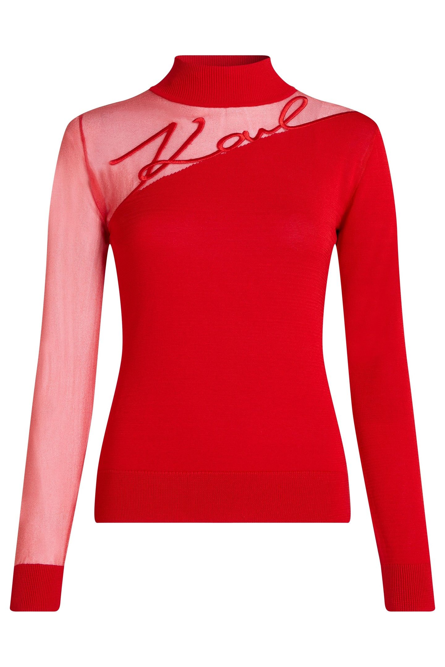 KARL SIGNATURE MOCK NECK RACING RED 3