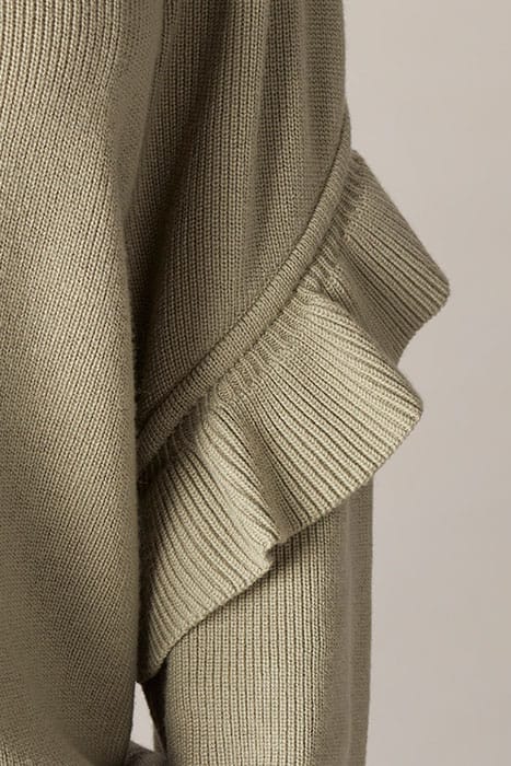 BOATNECK SWT LS RUCHE DETAILS GREEN 4