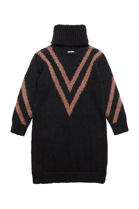 GIRLS JAZZ KNIT DRESS RUSTY BROWN 3