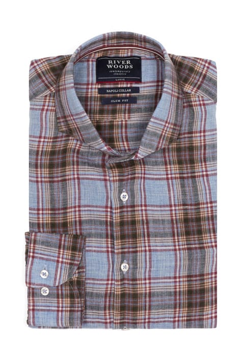 SLIM FIT NAPOLI SHIRT R BLUE 1