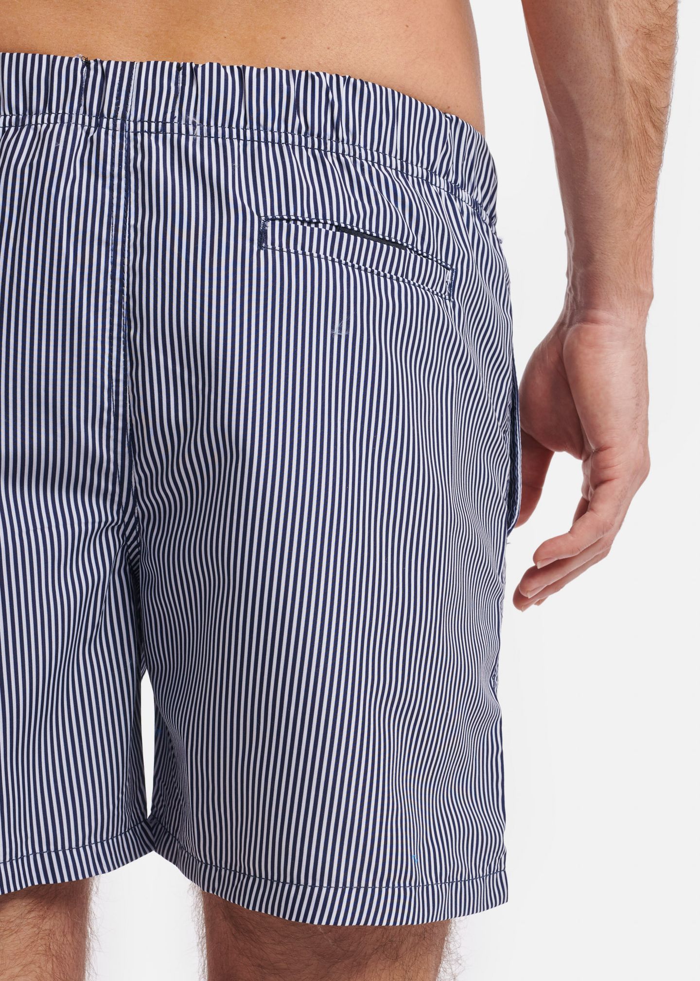 MEN SWIM SHORTS SKINNY STRIPE DARK NAVY BLUE 3