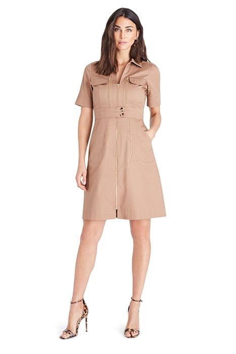 BLAIRE ZIP FRONT DRESS NEUTRAL 4