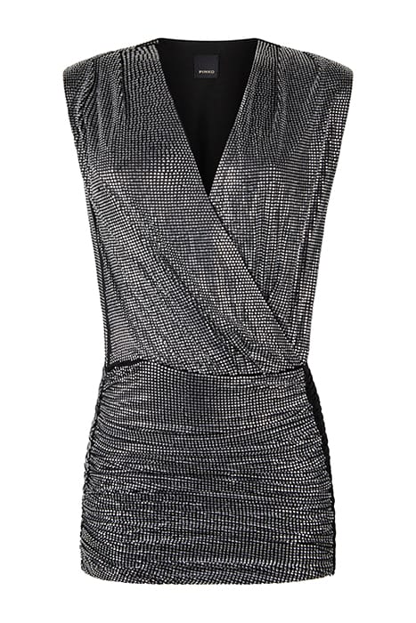 GASTONE ABITO TULLE FULL STRAS BLACK/CRYSTAL 2
