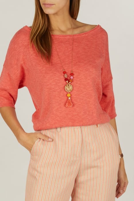 CREW NECK LOOSE SWT SS PINK 2