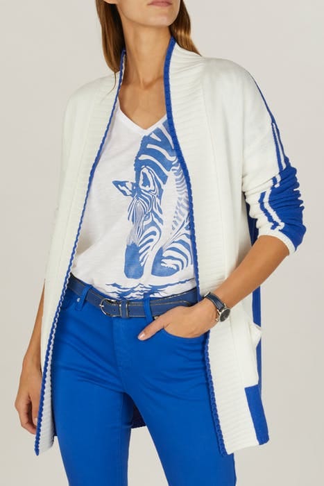 CARDIGAN STRIPE LS DETAILS WHITE 4
