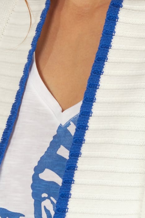 CARDIGAN STRIPE LS DETAILS WHITE 5