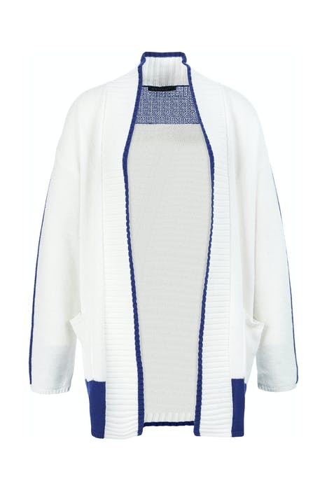 CARDIGAN STRIPE LS DETAILS WHITE 1