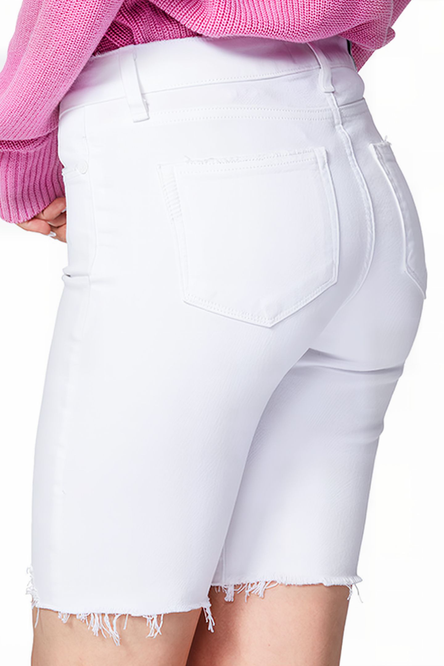 JAX CUT OFF SHORT DOVE WHITE DISTRESSED 5