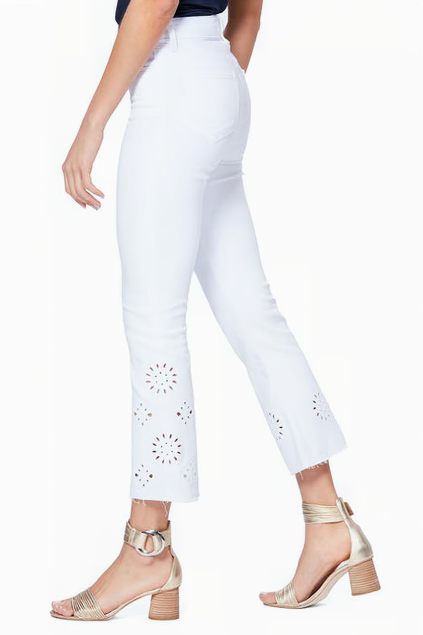 VINTAGE COLETTE RAW HEM CRISP WHITE EMBROIDERED 3