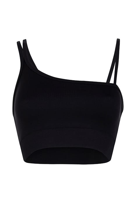ASYMMETRIC CROP TOP BLACK 1