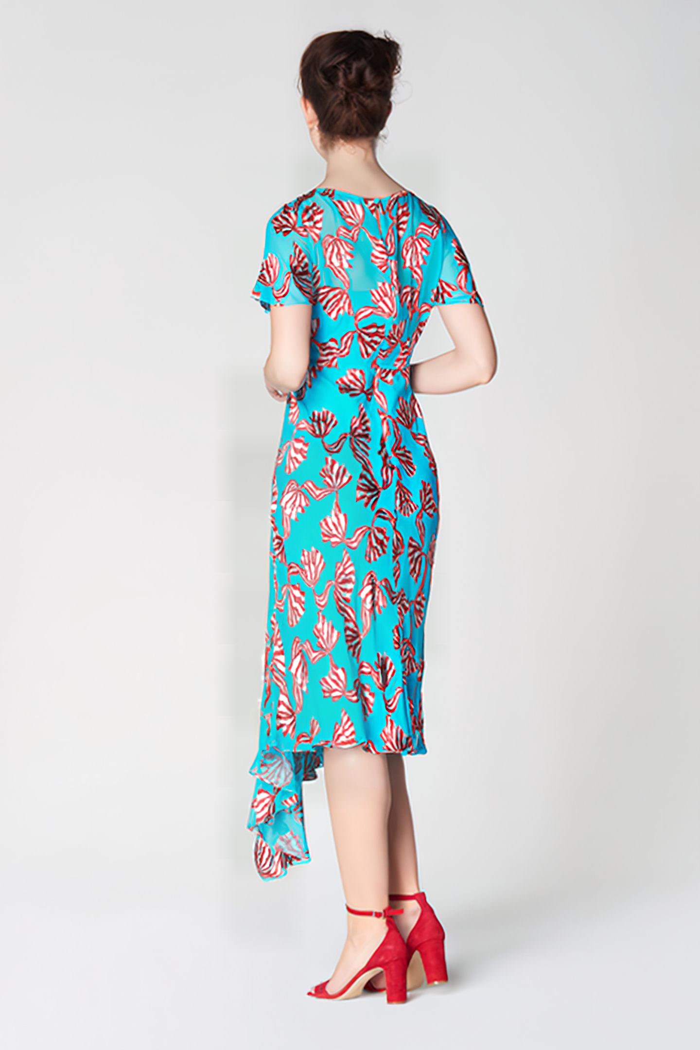 PORTER MIDI DRESS TEAL 2