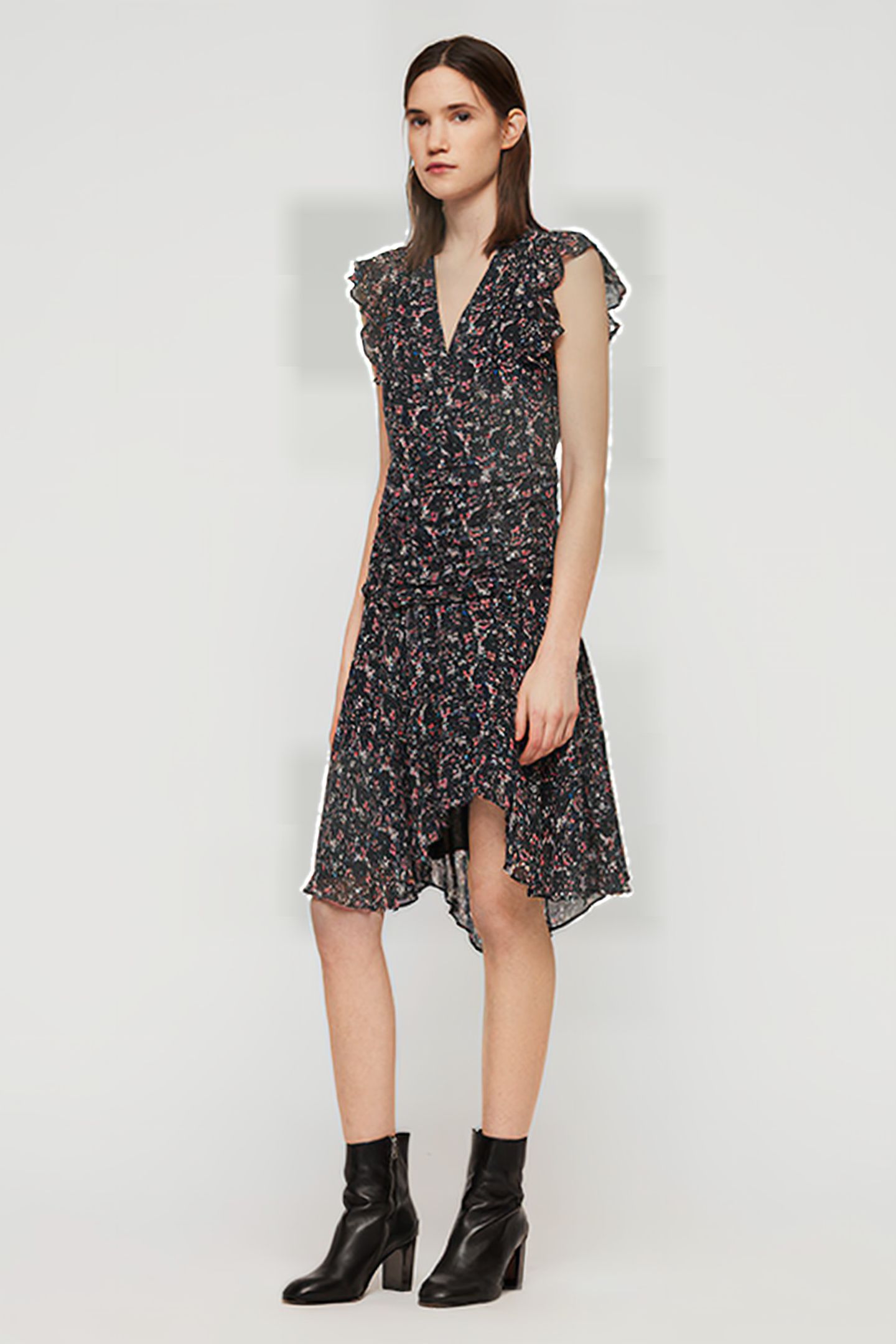 CARIS SKETCH DRESS BLACK 1