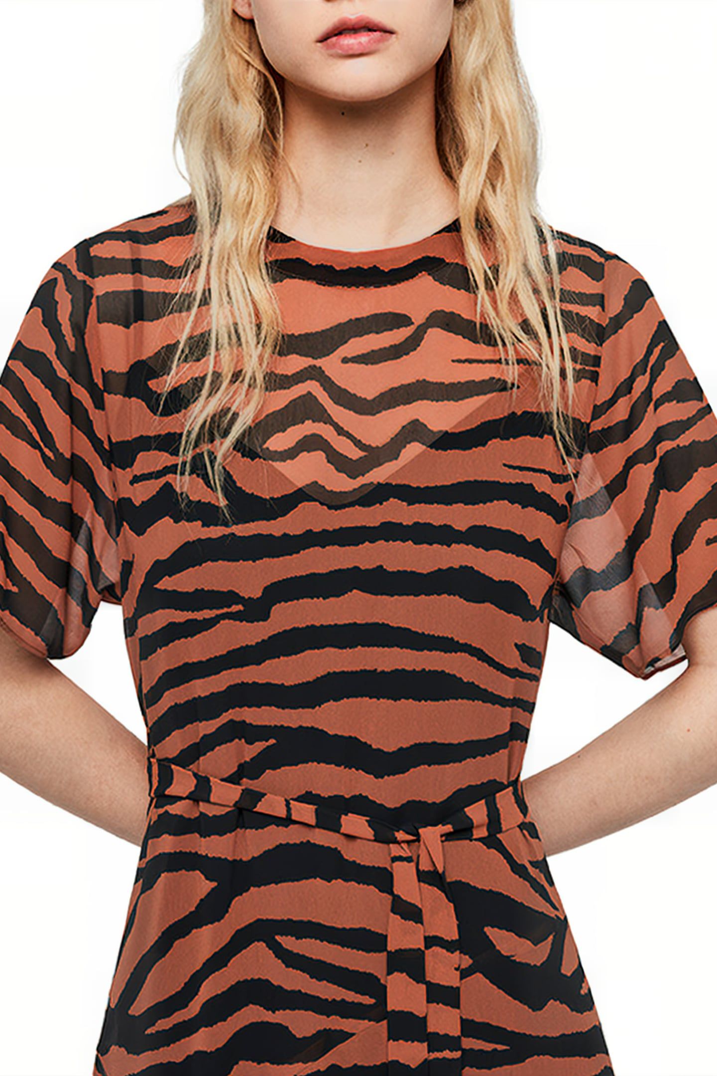 ENKI ZEPHYR DRESS TOFFEE BROWN/BLACK 5