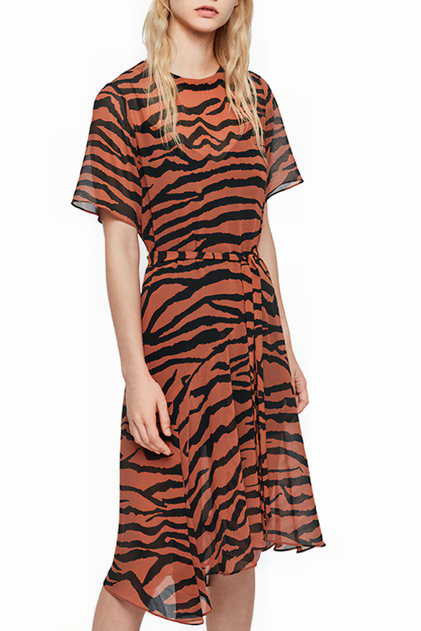 ENKI ZEPHYR DRESS TOFFEE BROWN/BLACK 2