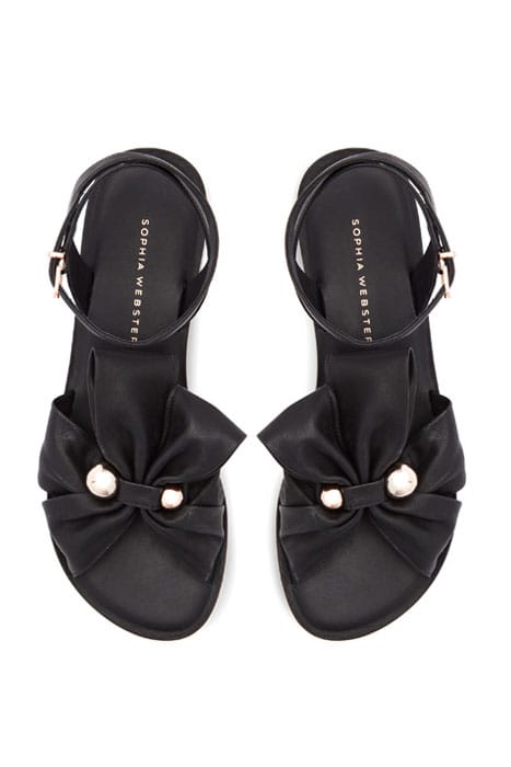 BONNIE BOW FLAT SANDAL BLACK 3