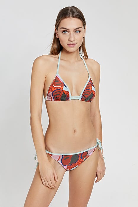 LADIES ABSTRACT LEAF LIZ TRIANGLE BIKINI MULTI COLOUR 2