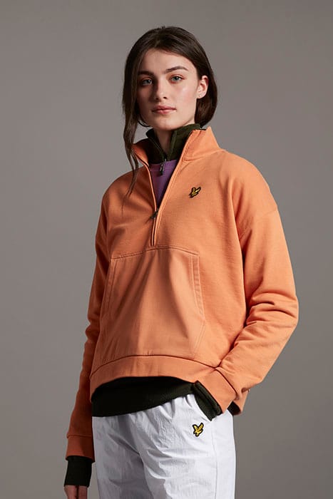 1/2 ZIP FUNNEL NECK DUSK ORANGE 2