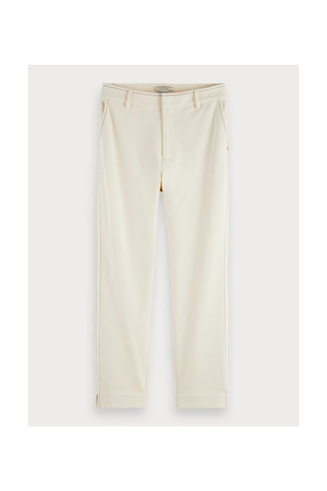 LOWRY' SLIM TAPERED SWEATPANTS WITH CONTRAST STITCHING ECRU 1