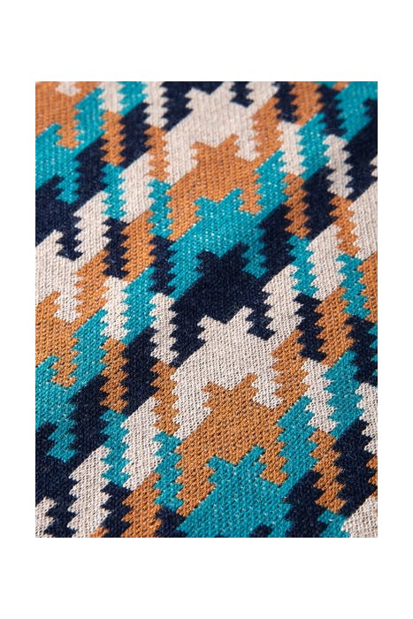 HIGH CREWNECK PULL WITH JACQUARD CHECK PATTERN COMBO B 3