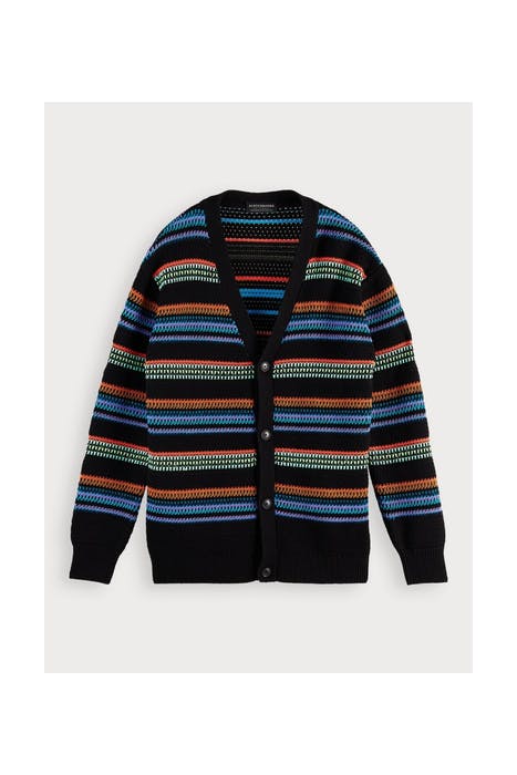 COLOURFUL BEACH CARDIGAN IN SPECIAL STRUCTURED KNIT COMBO A 1