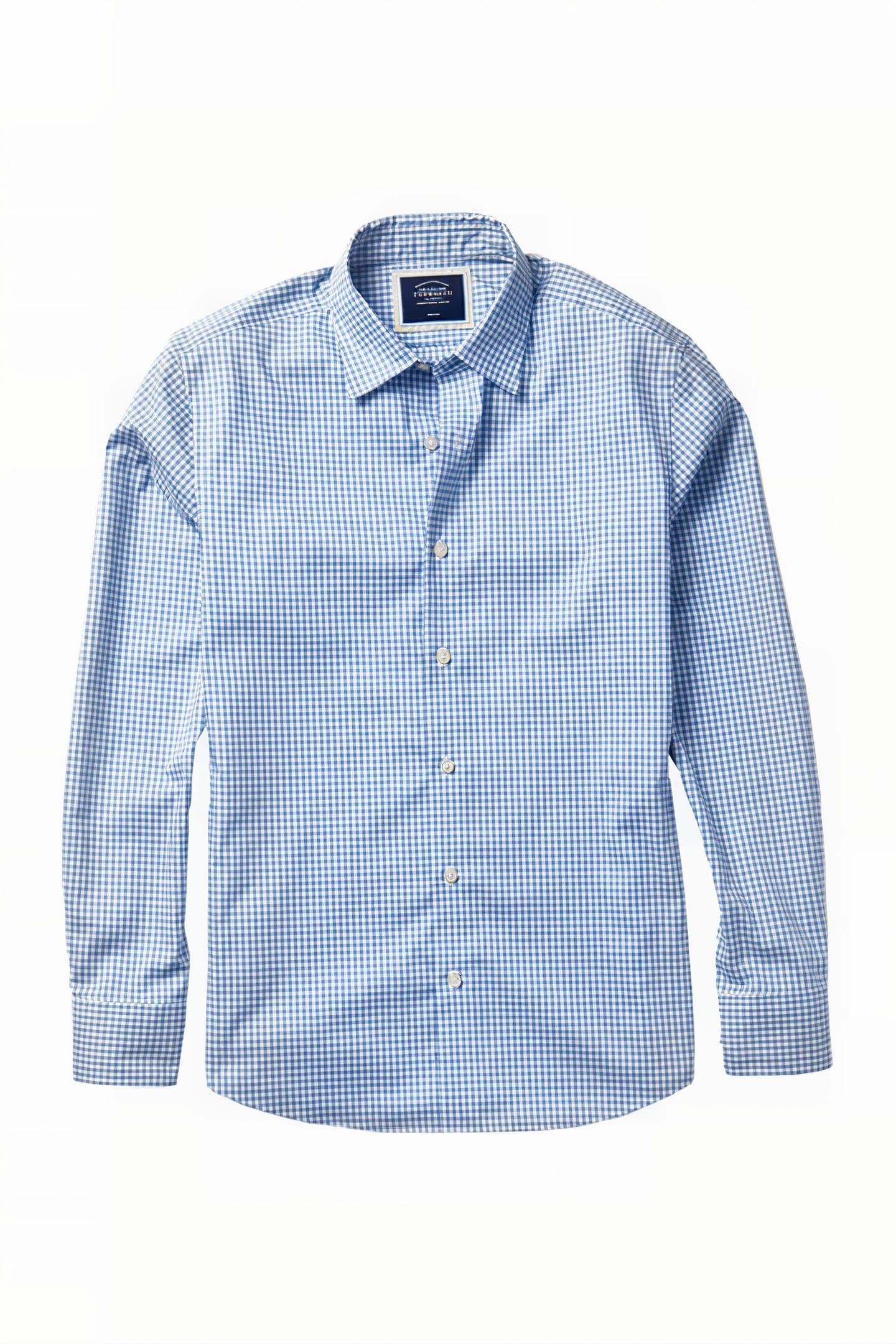BLUE EXTRA SLIM FIT CLASSIC COLLAR BRIGHTON COLLECTION CHECK 1
