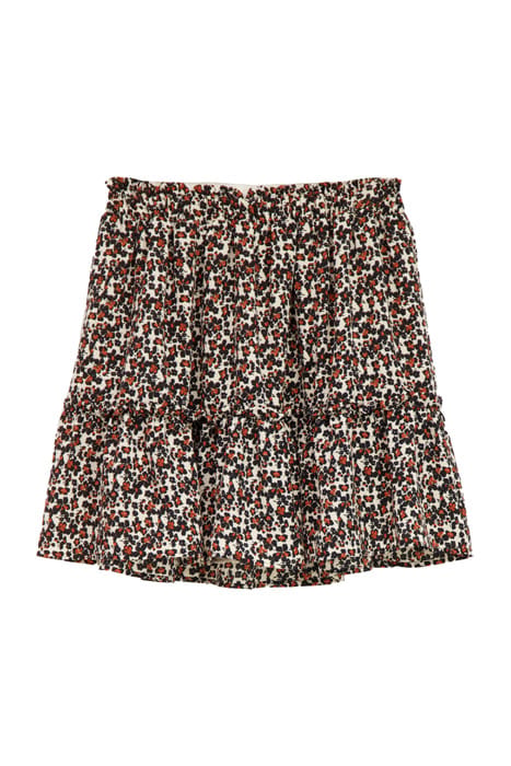 Beige skirt with orange flower 1