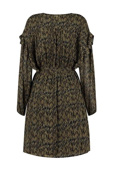 EVIE DRESS ARMY BRAID PRINT 2