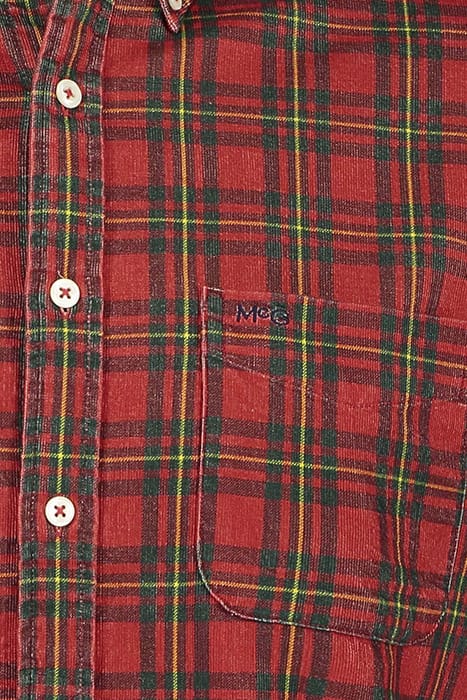 MCG RF TARTAN CORD SHIRT RED APPLE 5