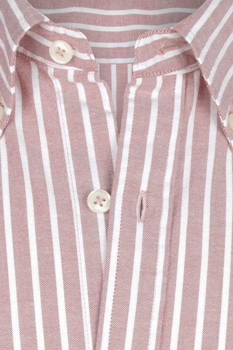 MCG RF STRETCH OXFORD STRIPE SHIRT BURNED RED 3